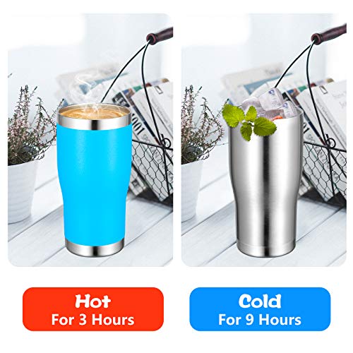 VEGOND 20oz Tumbler Stainless Steel Tumbler Cup with Lid And Straw Vacuum Insulated Double Wall Travel Coffee Mug(Stainless 6 Pack) - color: Stainless, size: 6 Count (Pack of 1)