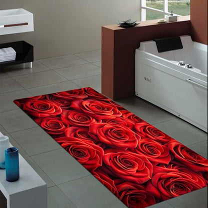 Non-Skid Low Pile Sponge Foam Door Entry Rug for Bathroom Mat,Separate Tub Shower Skid Proof Rugs, Home 3D Optical Illusion Rug Non Slip Bath Mats Welcome Mat 47 x 17.5 inches - color: Multi10