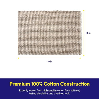 Sweet Home Collection 100% Cotton Placemats for Dining Room Rectangle Two Tone Woven Fabric 13" x 19" Soft Durable Table Mat Set, Set of 6, Eggshell - color: Eggshell, size: Rectangle 13" x 19"