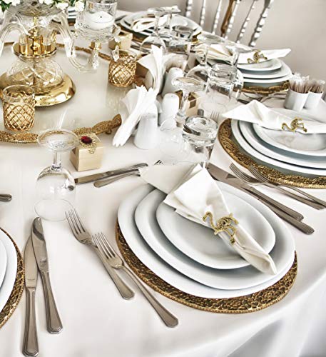 Gold Napkin Rings Set of 6, Table Setting Centerpiece Decor Napkins Ring Holders, Napkin Ring Packs for Family Holiday Dinner, Fancy Banquet & Wedding Decorations for Reception- Flamingo - style: Gold - Flamingo
