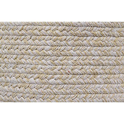 Super Area Rugs Farmhouse Braided Rug Cotton Kitchen Reversible Carpet Yellow & White, 20" X 40" Half Circle - color: Yellow & White, size: 1'8" x 3'4" (Semicircular)