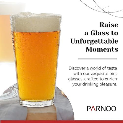 Bulk Classic Premium Beer Pint Glasses 16 Ounce – Set Of 12 Highball Cocktail Mixing Glass – Perfect for Cold Beverages, Soda, Water - Used in Bar, Restaurant - size: 12 Pack