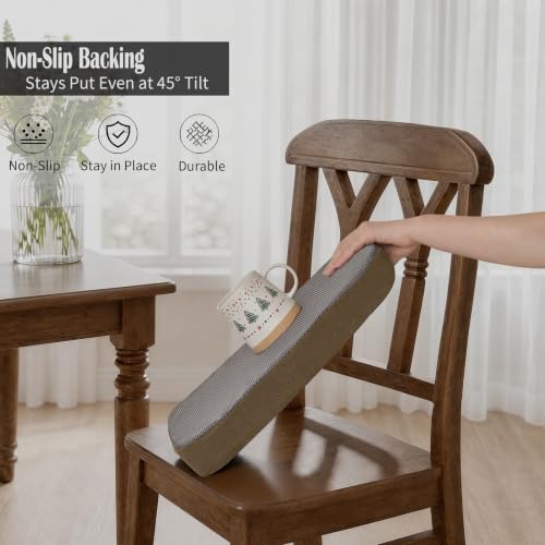 Dining Chair Cushions, Light Brown, 17"x16", Set of 4 | 2" Cooling Gel High-Density Foam, Chair Pads with Ties, Non-Slip Bottom, Removable Washable Cover, For Dining and Kitchen - color: Light Brown, size: 4 Count (Pack of 1)