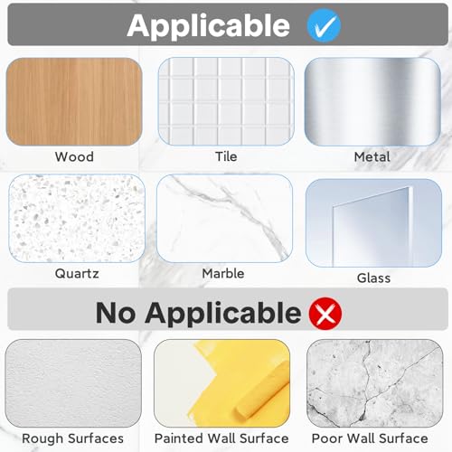 12 Pack Adhesive Replacement, Strong Adhesive Hooks, Waterproof Adhesive Strips, No Drilling, for Bathroom Storage Shelves and Kitchen Racks - color: Transparent-12 Pack