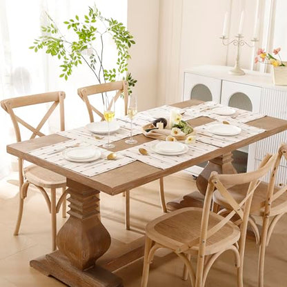 Boho Placemats 13 x 19 Set of 6 for Dining Table Decor Khaki Beige | Durable Fabric,Woven Cloth Place Mats for Farmhouse Rustic Kitche Home Decor,Cotton Placemats,Table mats - size: Set of 6