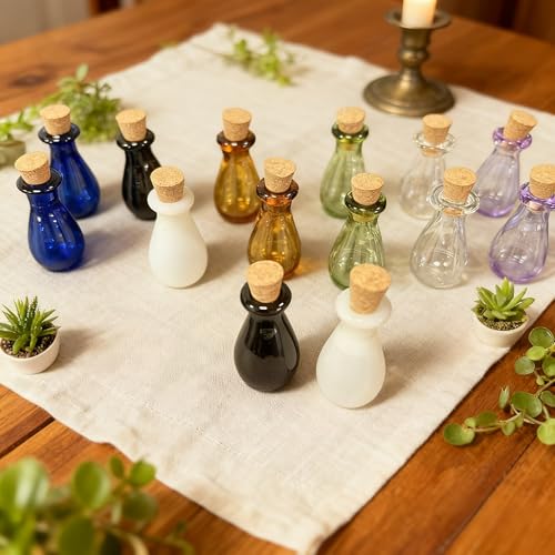 14pcs 2ml Mini Glass Color Bottles Vase Model 7 Colors