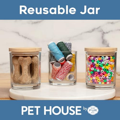Pet House Candles, Clean Burning, Long Lasting Pet Odor Candles, Plant-Based, 60 Hour Burn Time - Tropical Fruit, 9 oz, 2 Pack - color: Tropical Fruit, size: Pack of 2