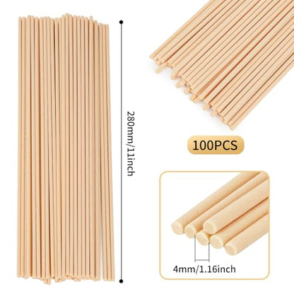 11 inch Diffuser Sticks 100 Pack, Diffuser Reeds Sticks Refill for Home and Bathroom, Diffuser Reeds Sticks for Scented Diffuser Nude - color: Nude