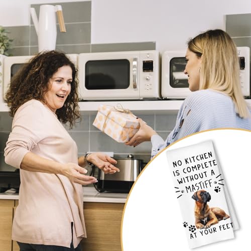 Mastiff Funny Dog Kitchen Dish Towels - Mastiff Waffle Weave Hand Towels,A Kitchen is Not Complete Without A MastiffHand Towel for Home Bathroom,Dog Lovers Gift,16×24 Inch - color: Mastiff at Your Feet
