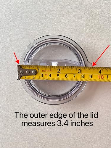 2 Replacement Lids for 20oz Stainless Steel Tumbler Lids-Replaces Only Covers With a Top Diameter of 3.4 inches（Bottom Diameter of 3.23 inches） - color: 20OZ Seal (2 Transparent)