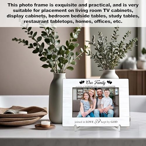 YSTEP Family Photo Frames - Wooden 4x6 Picture Frame for Desk Display - Our Family: A Circle of Strength - style: Style 1