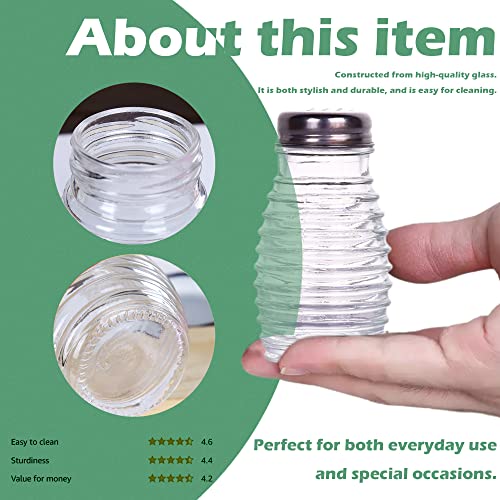 1st Choice Salt and Pepper Shakers with Stainless Tops Set of 2 (Striped Oval Shakers) - style: Striped Oval Shakers