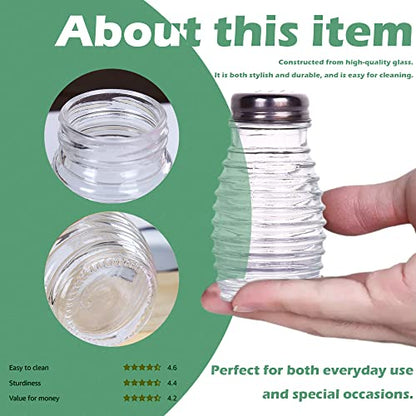 1st Choice Salt and Pepper Shakers with Stainless Tops Set of 2 (Striped Oval Shakers) - style: Striped Oval Shakers