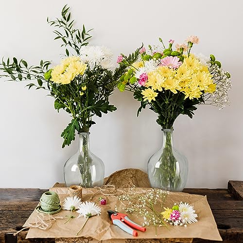 Bfttlity Clear Glass Vase for Centerpieces Table Home Room Decor, M | 12" Tall Clear Vase for Branches, Floor Flowers Vase - size: Medium-Clear