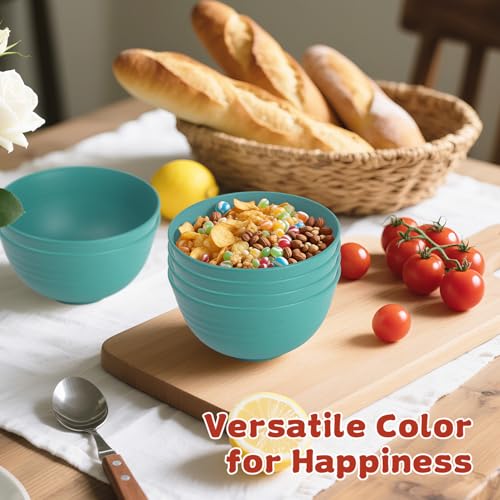 Small Wheat Straw Bowls Sets of 6, Microwave Safe Snack Bowls 10oz | Alternative Handy Plastic Bowls Reusable, Dishwasher Safe Bowls for Snack and Ice Cream, Green Series - color: Green, size: 10oz