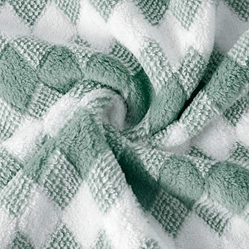 Hand Towels Set 2 Pack-16“x31” Ultra Soft Microfibers Bathroom Towel Set Highly Absorbent Quick Dry Luxury Premium Towel Lightweight Cozy Durable Hand Towel Collection Hotel Spa Gym Kitchen,Green - color: Diamond Green, size: 2 Pack Hand Towels