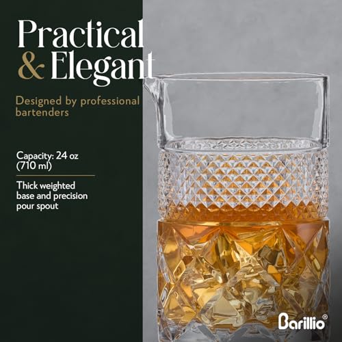 Barillio Premium Home Bar Bundle – 23-Piece Bartender Kit + 24 oz Crystal Mixing Glass