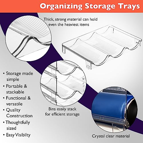 ClearSpace Water Bottle Organizer, Stackable Cabinet Storage, 8 Pack | Stackable water bottle holder organizes bottles, drinks, and tumblers in cabinets, fridges, and pantries while saving space. - size: 8 Pack