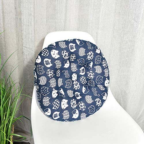vctops Bohemian Soft Round Chair Pad Garden Patio Home Kitchen Office Seat Cushion BlueCat Diameter 16" - color: Blue Cat, style: Diameter 16 Inch