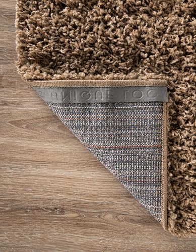 Unique Loom Solid Shag Collection Area Rug (2' 2" x 3' 1" Rectangle, Sandy Brown) - color: Sandy Brown, size: 2' x 3'1" (Rectangular)