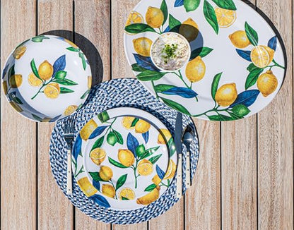 Lemon Orchard NewWave Melamine Salad Plate - Yellow - 8.5" - Set of 6 - size: Salad Plate