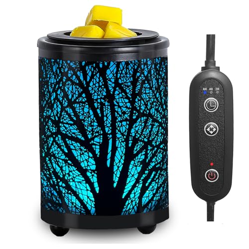 Leyoue Wax Warmer, Wax Melt Warmer with PTC Heating Plate & 7-Color LED | Timer Electric Fragrance Warmer for Home Decor & Gifts, Color Changing Wax Heater - color: New Timer Function