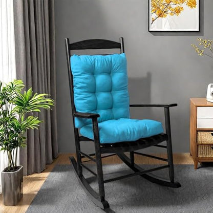 Rocking Chair Cushion, Set of Seat & Back Cushion with Ties for Indoor Rocker (Dark Coffee) - color: Dark Coffee