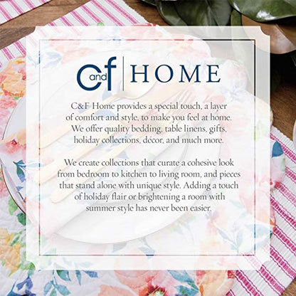 C&F Home Ticking Stripe Navy Blue & White Cotton Throw Blanket 50" x 60" | Farmhouse Decor, Patriotic Decor, Gift Idea