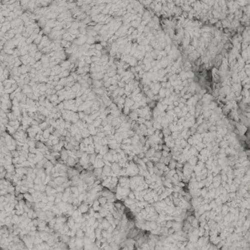 Franel Light Gray Chunky Chenille Yarn for Hand Knitting Blanket (8 Pack, Total 64oz) - Shed-Resistant Fluffy Jumbo Yarn for Crocheting, Super Bulky Big Yarn for DIY Throw, Pre-Wound & Tangle-Free - color: 09