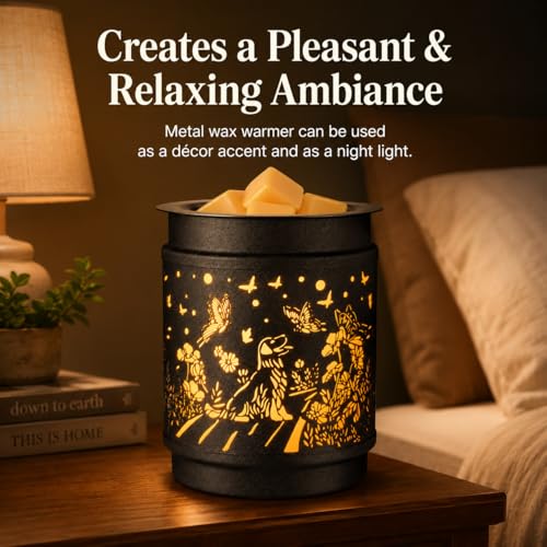 Wax Melt Warmer Metal Wax Warmer for Scented Wax (Dogs) | Electric Fragrance Candle Oil Burner 2 in 1,as Gifts for Moms Grandma Women Girls - style: Dogs