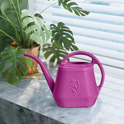 Plant Watering Can - 1/2 Gallon - Rose Red | With Long Spout for Watering-Home Indoor and Outdoor Garden - color: Rose Red