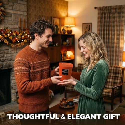 HomeLights Scented Candles - Large Jar Aromatherapy, Natural Soy Wax, 130 Hour Long Burning, Fireside Wood & Glow - color: Fireside Wood & Glow