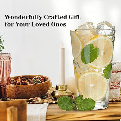 Bulk Classic Premium Beer Pint Glasses 16 Ounce – Set Of 12 Highball Cocktail Mixing Glass – Perfect for Cold Beverages, Soda, Water - Used in Bar, Restaurant - size: 12 Pack