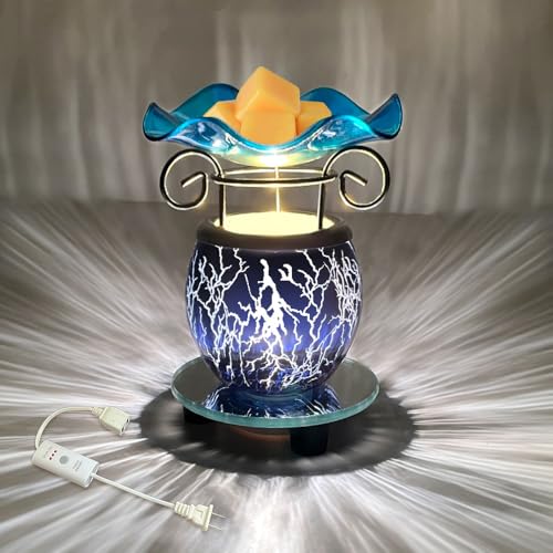 Electric Scented Wax Warmer with Auto Off Timer - Candle Wax Melt Warmer Fragrance Wax Burner (Lightning-Blue) - color: Lightning-blue