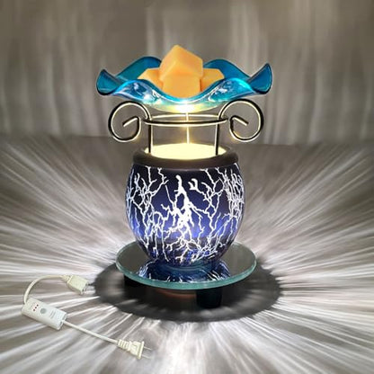 Electric Scented Wax Warmer with Auto Off Timer - Candle Wax Melt Warmer Fragrance Wax Burner (Lightning-Blue) - color: Lightning-blue