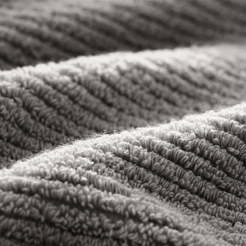 BOLL & BRANCH Turkish Ribbed Hand Towel Set, Stone | Set of 2 - 100% Organic Turkish Cotton - Soft Absorbent Quick Dry Luxury Spa Hand Towels, Textured Rib Weave - color: Stone, style: Turkish Ribbed