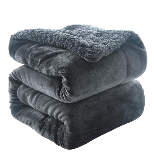 K.Garden Sherpa Fleece Throw Blanket for Couch Sofa, Super Soft Cozy Fuzzy Plush Blankets Fleece Thick Warm Blanket for Winter Reversible Thick Warm Blanket for Bed, Sofa,Black 5060 - color: Black 15, size: Throw (50" x 60")