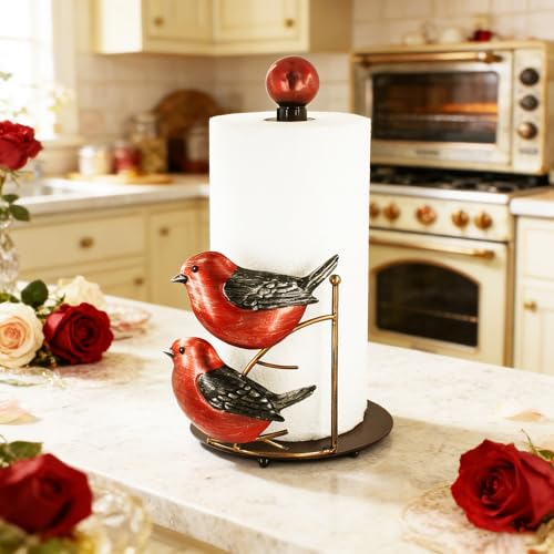 Red Paper Towel Holder Decorative Paper Towel Holder Red Kitchen Decor Winter Paper Towel Holders Countertop Cardinal Decor for Christmas Valentine Mother Day