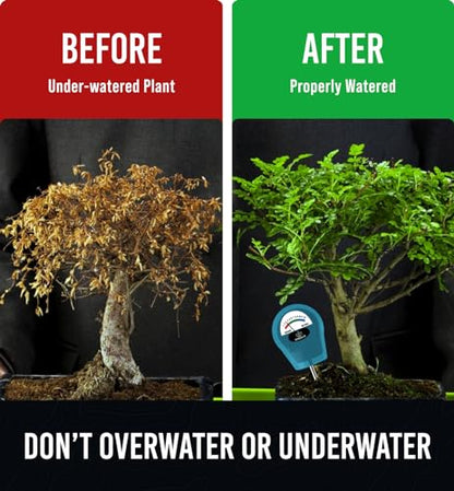 GROWIT Soil Water Monitor for Plants - Soil Moisture Meter | Hydrometer for Plants | Plant Moisture Meter Houseplants | Water Tester for Plants | Farming Indoor and Outdoor Plants-Teal