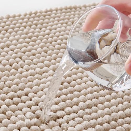 Chenilles Absorbent Bath Mat Rug Floor Carpet for Bathroom and Entryway with Nonslip Backing, Quick Drying Easy to - color: 60cmx150cm