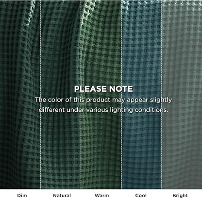 Bedsure Lightweight 100% Cotton Waffle Blanket, King, Dark Green | Summer, Breathable, Soft, Comfort, Light, Thin, Textured, Bed, Couch, Sofa, Chair, 108"x90", Sheet Blanket, Cozy Gifts - color: Dark Green, size: King (108" X 90")