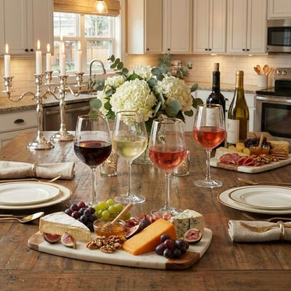 RAKLE Avantgarde Wine Glasses Set of 4, 14.3oz Modern Gold Rimmed Drinking Glasses for Red White Rose Wine and Cocktails, Lead-Free Durable Dishwasher Safe Glassware, Elegant Gold Accented Design - color: Gold-Rimmed Stemmed