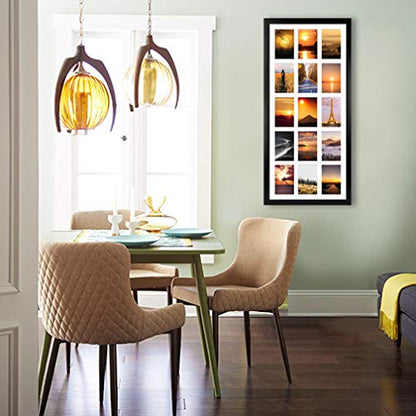 MEBRUDY 4x6 Collage Picture Frames with 15 Openings, 2 Pack Black Multi Photo Frames Display 4 x 6 Pictures with Mat for Wall Mounting - style: Regularly Style-2 Pack