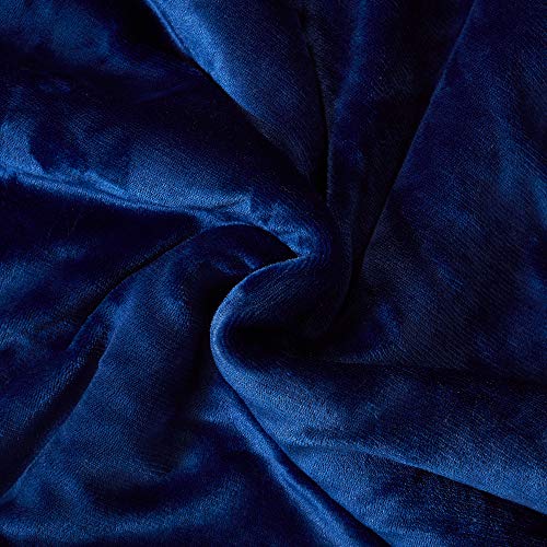 Sherpa Fleece Throw Blanket, Blue, 50x60 inches | Double-Sided Super Soft Luxurious Plush Blanket Throw Size - color: Blue, size: 50"×60"