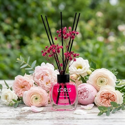 Loris Flower Garden Reed Diffuser Set with Dried Flowers | Reed Diffusers for Home with Sticks | Bathroom Diffuser & Room Scent | Long-Lasting Home Fragrance | 120 mL / 4.06 fl oz - color: Flower Garden