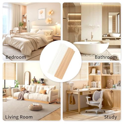 11 inch Diffuser Sticks 100 Pack, Diffuser Reeds Sticks Refill for Home and Bathroom, Diffuser Reeds Sticks for Scented Diffuser Nude&White - color: Nude&white