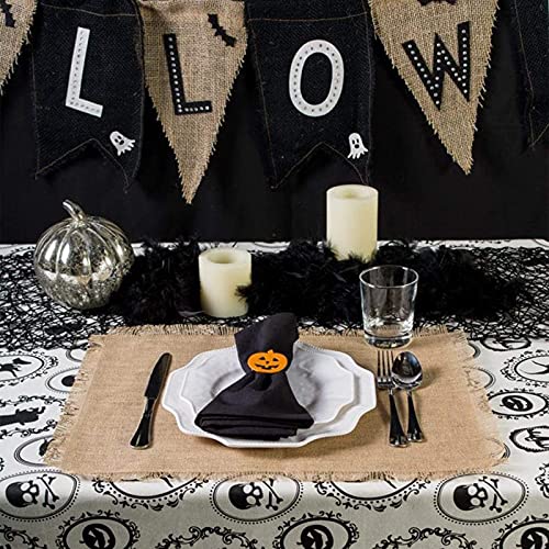wonlex Halloween Pumpkin Napkin Rings Set of 12, Orange Napkin Ring for Table Setting, Harvest Festival, Halloween Decorations, Fall Serviette Buckles Decor (Halloween Pumpkin) - style: Halloween Pumpkin