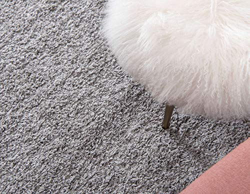 Unique Loom Solid Shag Collection Area Rug (2' 2" x 3' 1" Rectangle, Cloud Gray) - color: Cloud Gray, size: 2' x 3'1" (Rectangular)