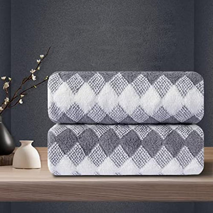 Gray Hand Towels Set 2 Pack-16“x31” Ultra Soft Microfibers Bathroom Towel Set Highly Absorbent Quick Dry Luxury Premium Towel Lightweight Cozy Durable Hand Towel Collection Hotel Spa Gym Kitchen - color: Diamond Gray, size: 2 Pack Hand Towels