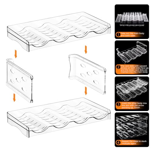 BoxedHome Plastic Water Bottle Organizer and Wine Rack Storage Holder for Inside Cabinet, Kitchen Countertop, Table Top, Pantry, Bars, Cabinets, Fridge - Clear (3 Tier 12 Containers) - size: 3Tier 12Bottles